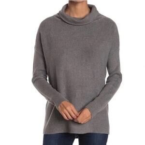 Devotion by Cyrus Long Sleeve Rib Cowl Mock Pullover Sweater Sz Small Gray NWT